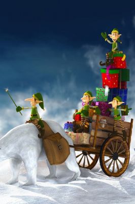 Elfos de Natal com Presentes