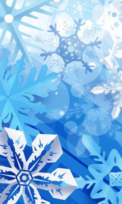 Design abstrato de flocos de neve azuis