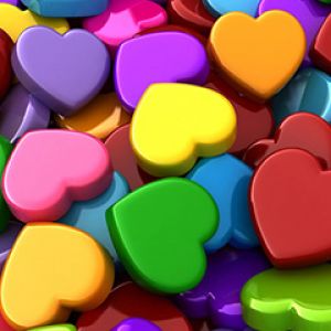 Formas de Corações Coloridos