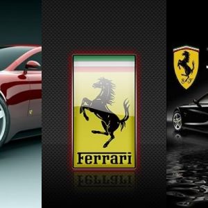Carros e Logo Ferrari