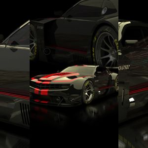 Carro de Corrida Preto Elegante