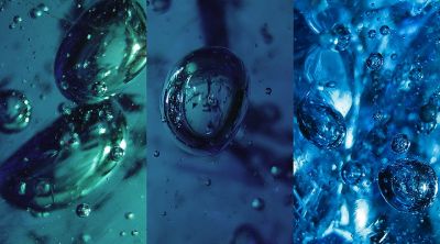 Gotas de água azuis abstratas