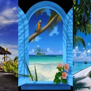 Cenário Tropical Paradisíaco