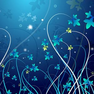 Fundo Abstrato Floral Azul