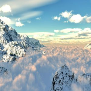Montanhas Neve Majestosas