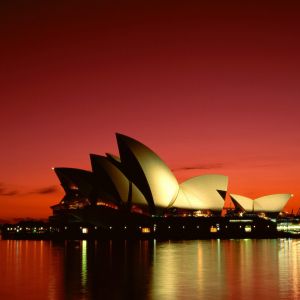 Casa da Ópera de Sydney ao Pôr do Sol