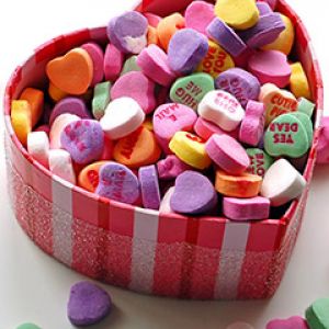Doces Coloridos em Forma de Coração