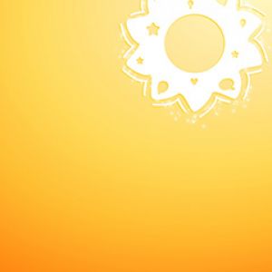 Sol Abstrato Laranja Brilhante