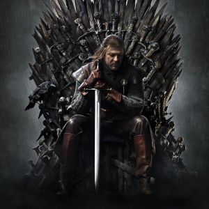 Personagem de Game of Thrones no Trono de Ferro