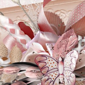 Design Elegante de Borboleta e Flores
