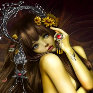 Arte de Menina Fantástica Encantadora