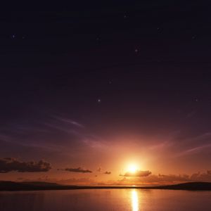 Deslumbrante Pôr do Sol Sobre a Água