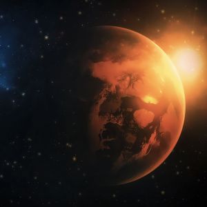 Planeta Marte no Espaço