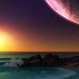 Deslumbrante Pôr do Sol Espacial