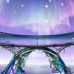 Paisagem Fantástica com Aurora