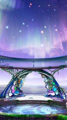 Paisagem Fantástica com Aurora