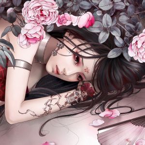 Linda Menina de Fantasia com Flores