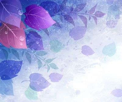 Fundo Abstrato com Folhas Coloridas