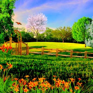Paisagem Primaveril Vibrante