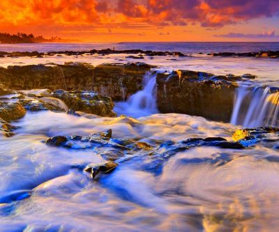 Deslumbrante Pôr do Sol no Oceano