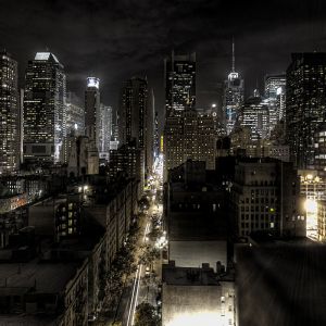 Horizonte da cidade à noite