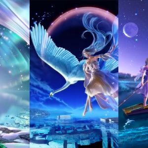 Paisagem Fantástica com Criaturas Míticas