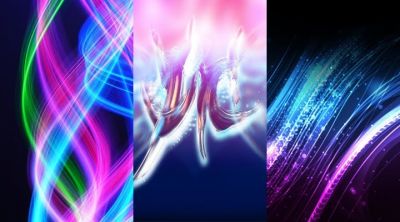 Ondas de Luz Abstratas Coloridas