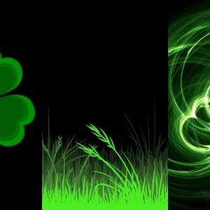 Design Abstrato de Trevo Verde