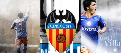 David Villa Valencia CF Papel de Parede