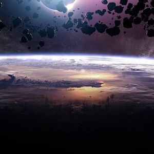 Campo de Asteroides Sobre a Terra