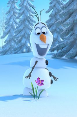 Olaf de Frozen com Flor