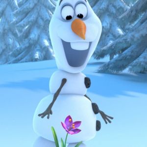 Olaf de Frozen com Flor