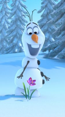 Olaf de Frozen com Flor