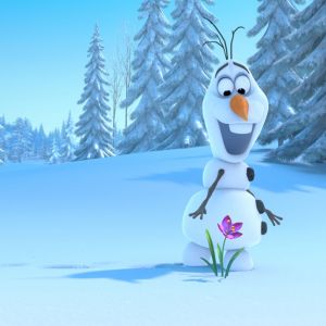 Olaf de Frozen com Flor