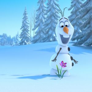 Olaf de Frozen com Flor