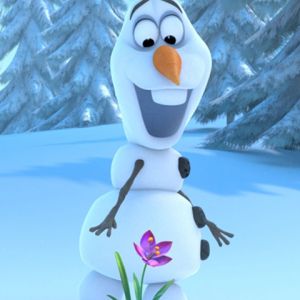 Olaf de Frozen com Flor