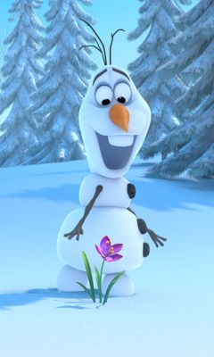 Olaf de Frozen com Flor