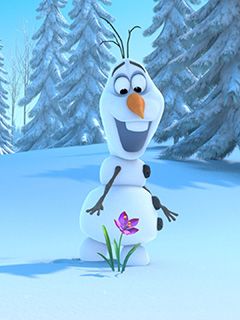 Olaf de Frozen com Flor
