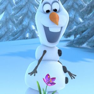 Olaf de Frozen com Flor