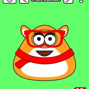 Personagem de Hamster Fofo em Desenho Animado