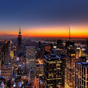 Skyline de Nova Iorque ao Pôr do Sol