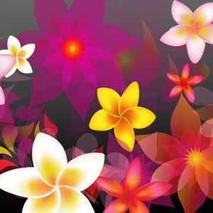 Design Abstrato de Flores Coloridas
