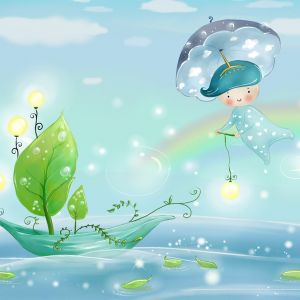 Fada Encantada com Guarda-chuva