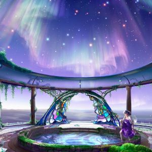 Paisagem Fantástica com Aurora
