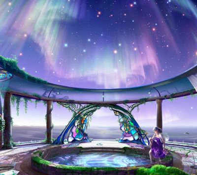 Paisagem Fantástica com Aurora