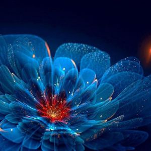 Fundo de Flor Abstrata Azul