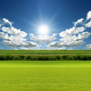 Paisagem Ensolarada com Céu Azul