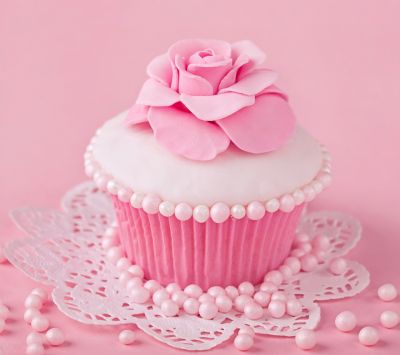 Cupcake Rosa com Rosa