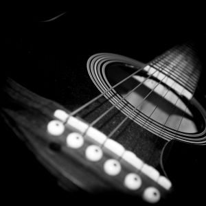 Close-Up de Guitarra Acústica