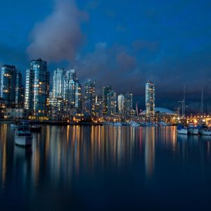 Panorama Noturno de Vancouver